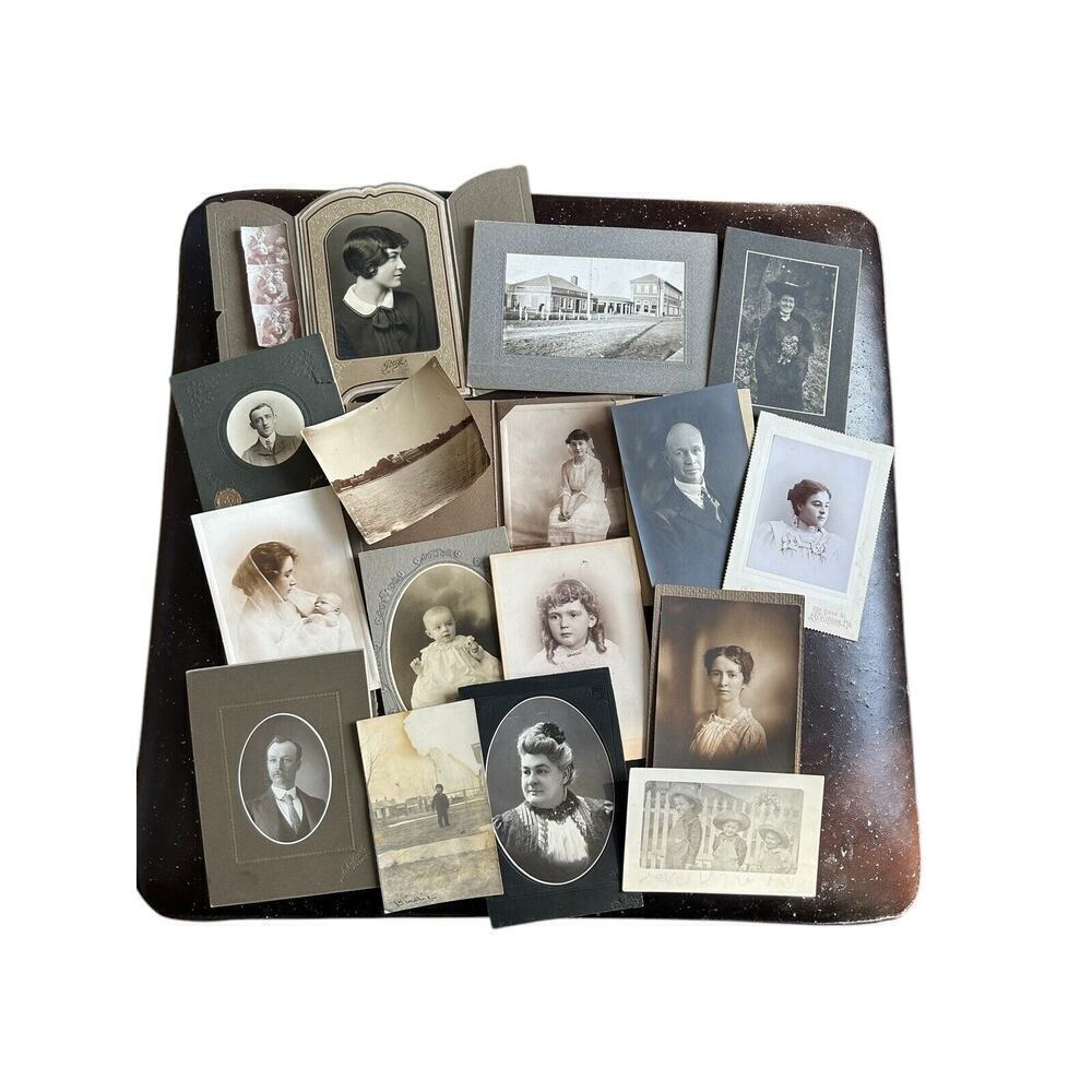 Lot Of 75 Black And White Portraits Photographs Late 1800’s To Early 1900’s